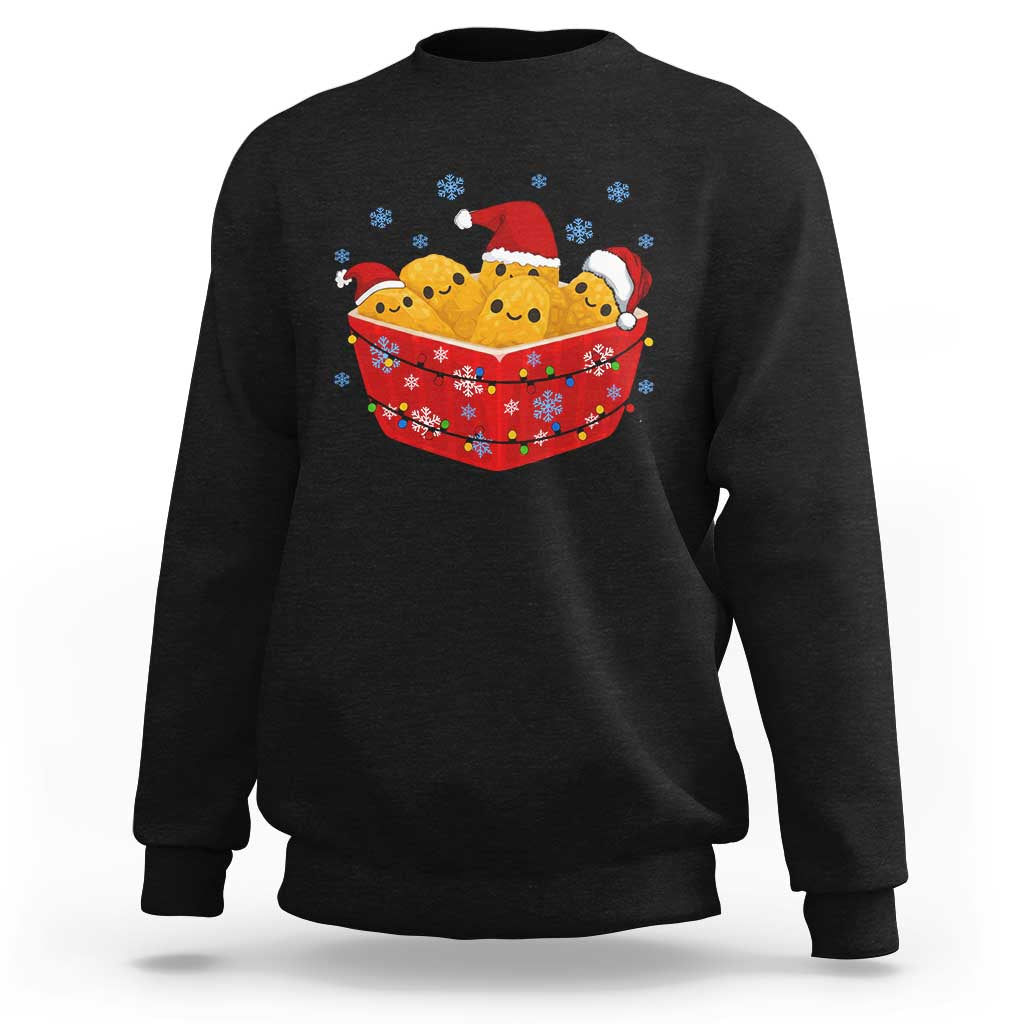 Christmas Chicken Nuggets Sweatshirt Funny Food Lover Gift - Wonder Print Shop