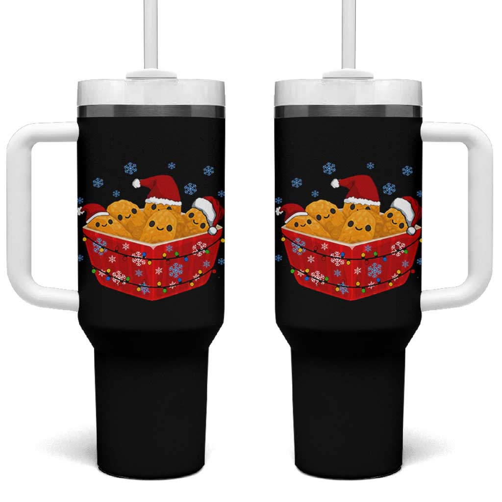 Christmas Chicken Nuggets Tumbler With Handle Funny Food Lover Gift