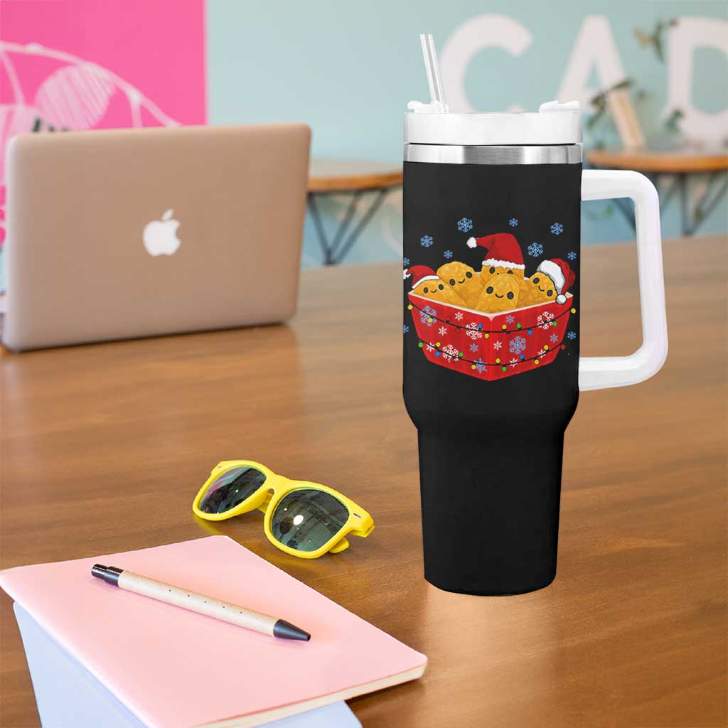 Christmas Chicken Nuggets Tumbler With Handle Funny Food Lover Gift