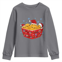 Christmas Chicken Nuggets Youth Sweatshirt Funny Food Lover Gift - Wonder Print Shop