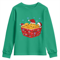 Christmas Chicken Nuggets Youth Sweatshirt Funny Food Lover Gift - Wonder Print Shop