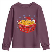 Christmas Chicken Nuggets Youth Sweatshirt Funny Food Lover Gift - Wonder Print Shop