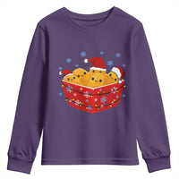 Christmas Chicken Nuggets Youth Sweatshirt Funny Food Lover Gift - Wonder Print Shop