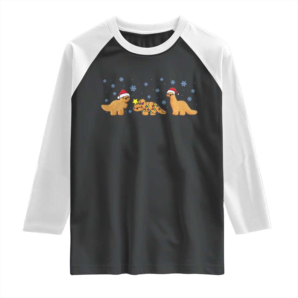 Chicken Nugget Lover Raglan Shirt Christmas Holiday Gift - Wonder Print Shop