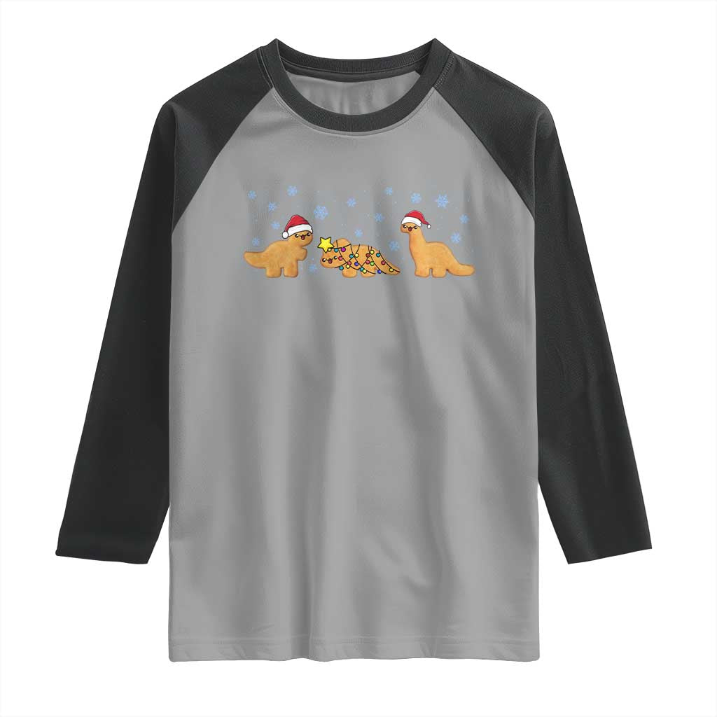 Chicken Nugget Lover Raglan Shirt Christmas Holiday Gift - Wonder Print Shop