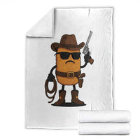 Cowboy Chicken Nugget Throw Blanket Funny Food Gift - Wonder Print Shop