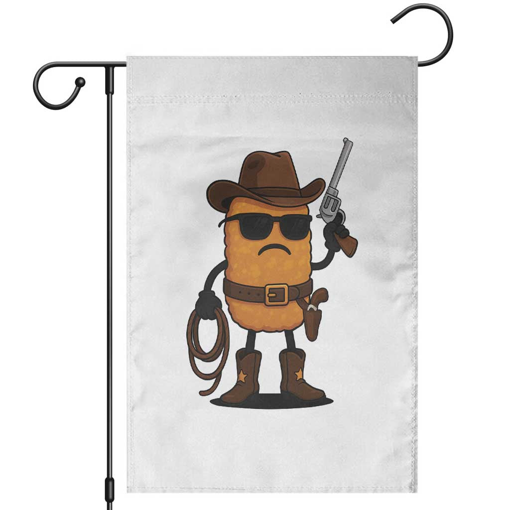 Cowboy Chicken Nugget Garden Flag Funny Food Gift - Wonder Print Shop
