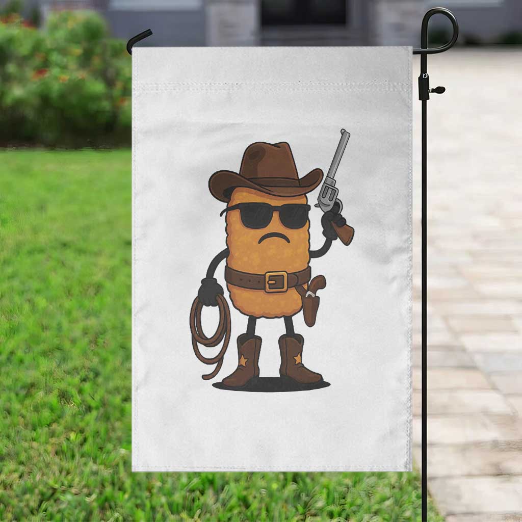 Cowboy Chicken Nugget Garden Flag Funny Food Gift - Wonder Print Shop