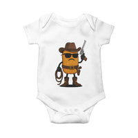 Cowboy Chicken Nugget Baby Onesie Funny Food Gift - Wonder Print Shop
