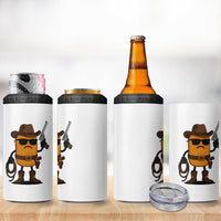 Cowboy Chicken Nugget 4 in 1 Can Cooler Tumbler Funny Food Gift