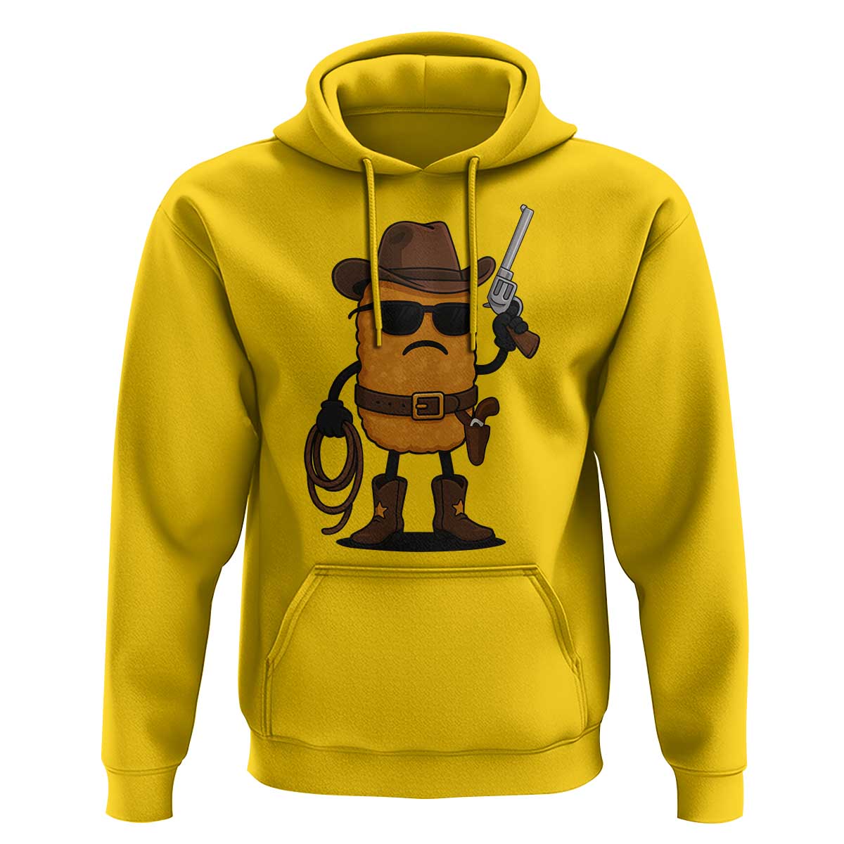 Cowboy Chicken Nugget Hoodie Funny Food Gift - Wonder Print Shop