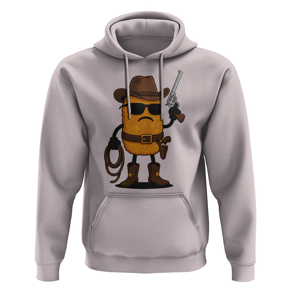 Cowboy Chicken Nugget Hoodie Funny Food Gift - Wonder Print Shop