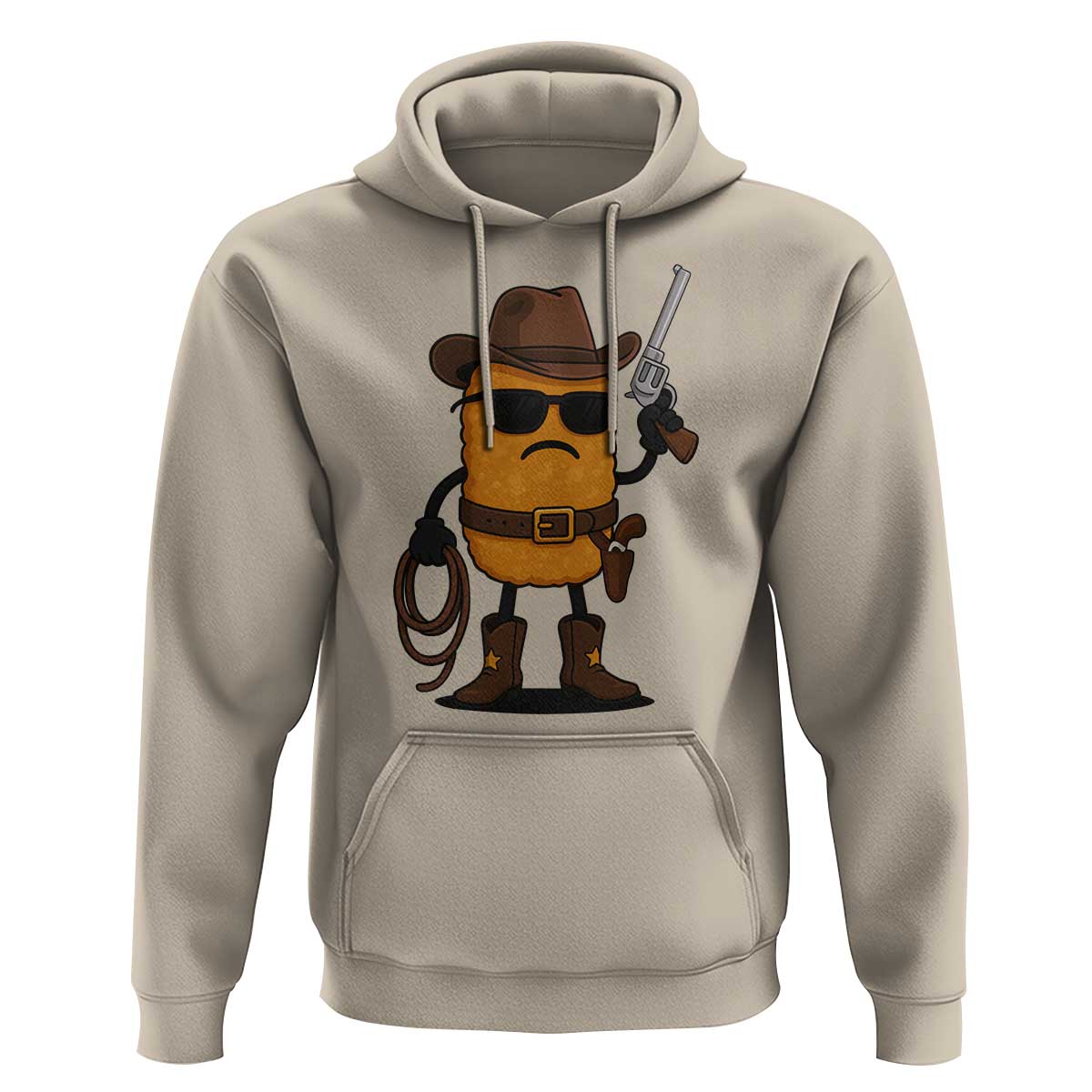 Cowboy Chicken Nugget Hoodie Funny Food Gift - Wonder Print Shop