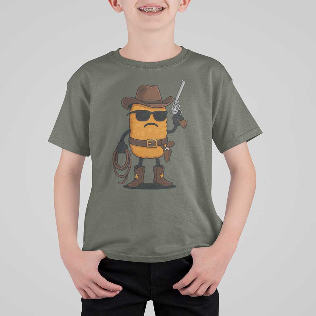 Cowboy Chicken Nugget T Shirt For Kid Funny Food Gift - Wonder Print Shop