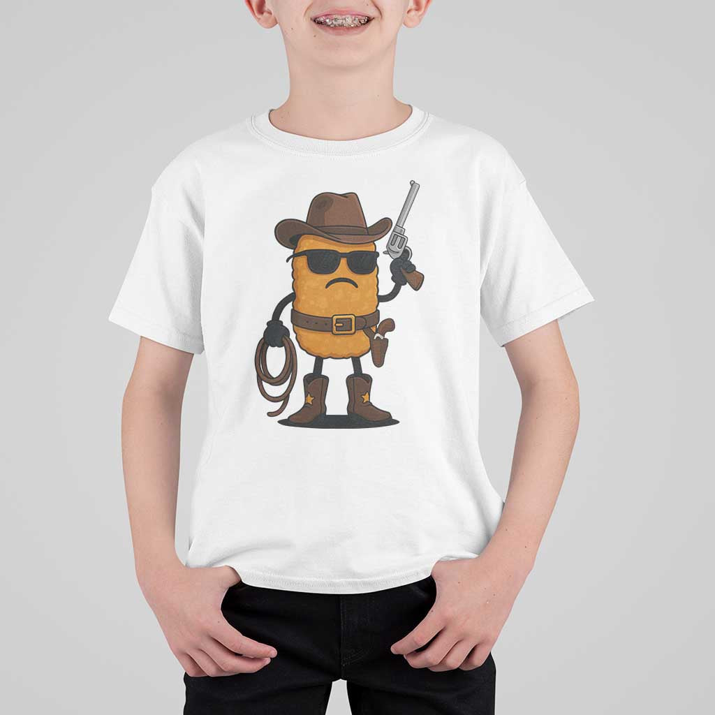 Cowboy Chicken Nugget T Shirt For Kid Funny Food Gift - Wonder Print Shop
