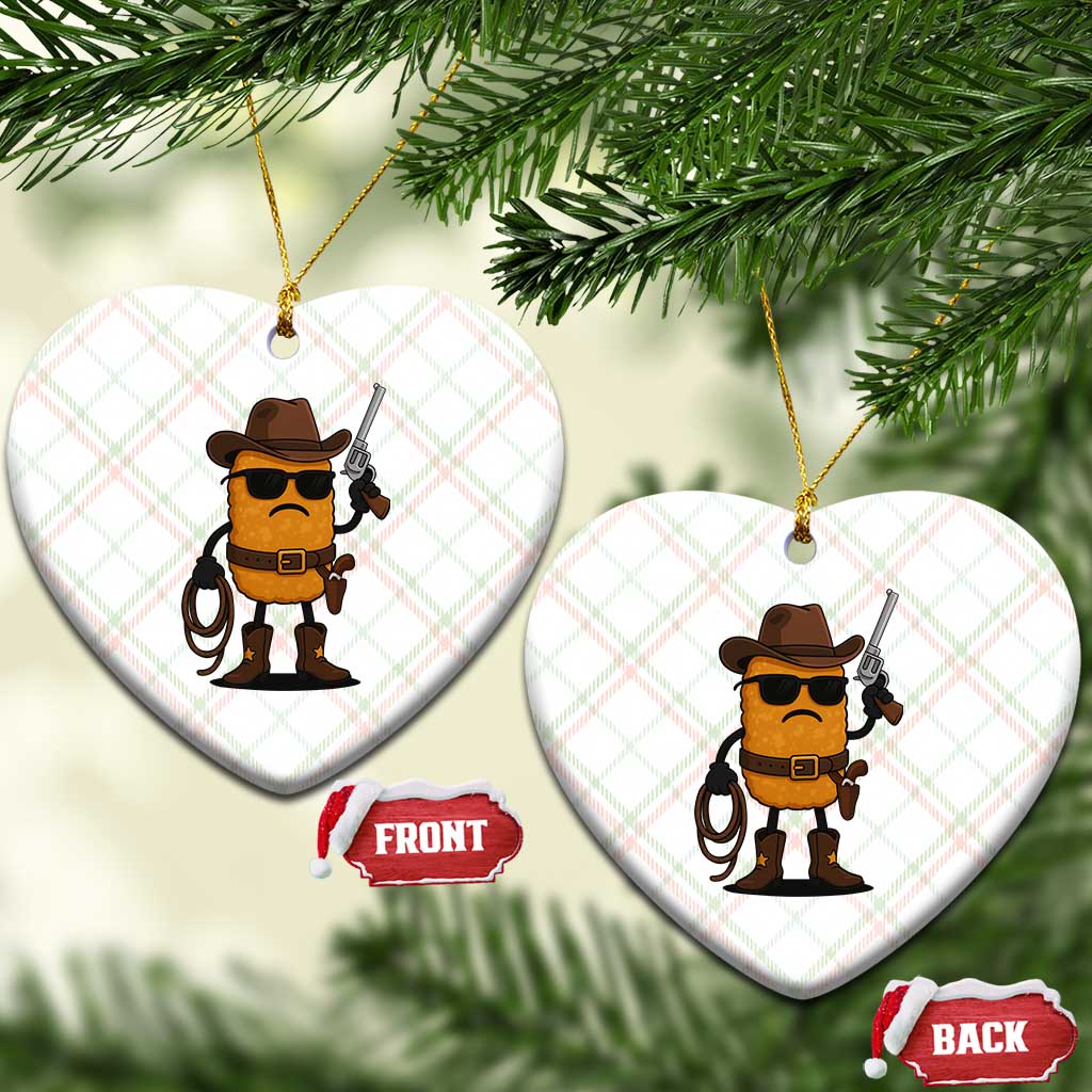 Cowboy Chicken Nugget Ceramic Ornament Funny Food Gift - Wonder Print Shop