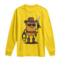 Cowboy Chicken Nugget Long Sleeve Shirt Funny Food Gift - Wonder Print Shop