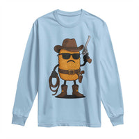 Cowboy Chicken Nugget Long Sleeve Shirt Funny Food Gift - Wonder Print Shop
