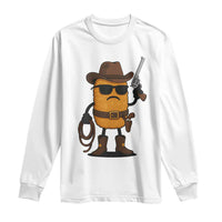 Cowboy Chicken Nugget Long Sleeve Shirt Funny Food Gift - Wonder Print Shop