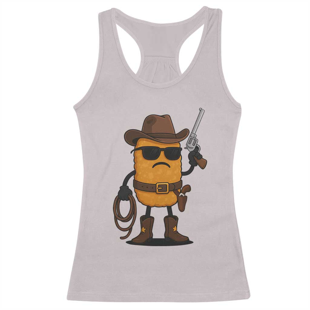 Cowboy Chicken Nugget Racerback Tank Top Funny Food Gift - Wonder Print Shop