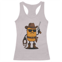 Cowboy Chicken Nugget Racerback Tank Top Funny Food Gift - Wonder Print Shop