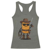 Cowboy Chicken Nugget Racerback Tank Top Funny Food Gift - Wonder Print Shop