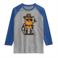 Cowboy Chicken Nugget Raglan Shirt Funny Food Gift - Wonder Print Shop