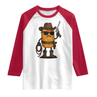 Cowboy Chicken Nugget Raglan Shirt Funny Food Gift - Wonder Print Shop
