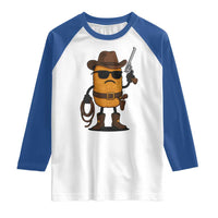Cowboy Chicken Nugget Raglan Shirt Funny Food Gift - Wonder Print Shop