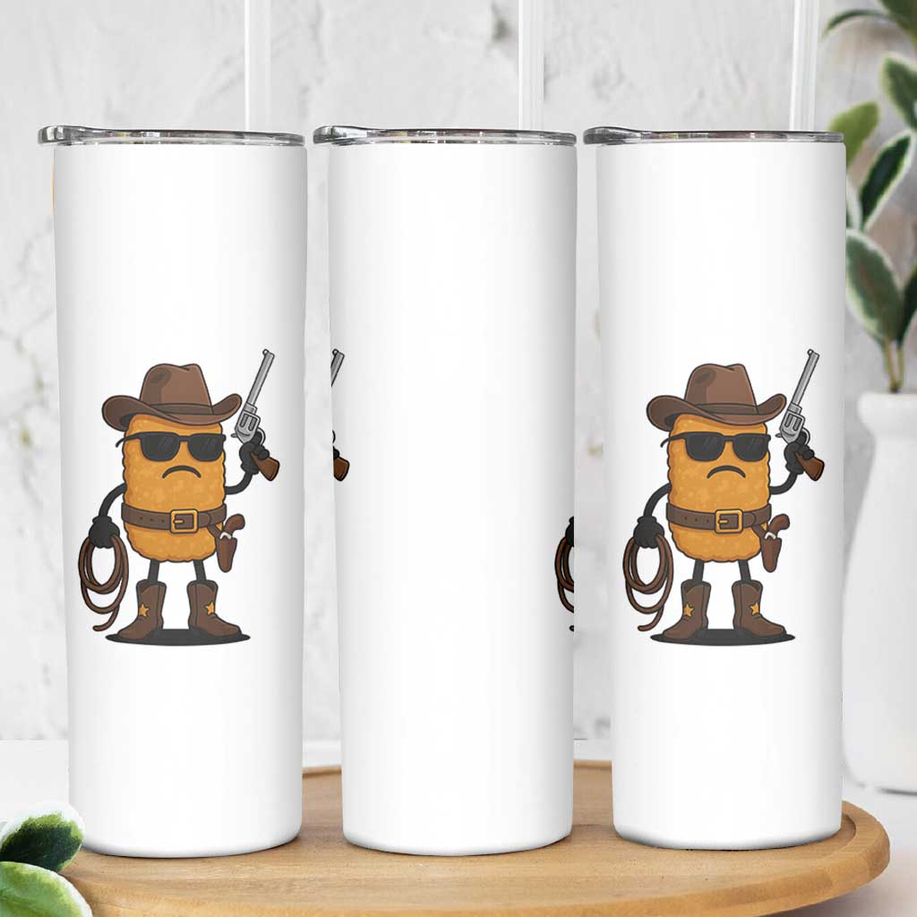 Cowboy Chicken Nugget Skinny Tumbler Funny Food Gift