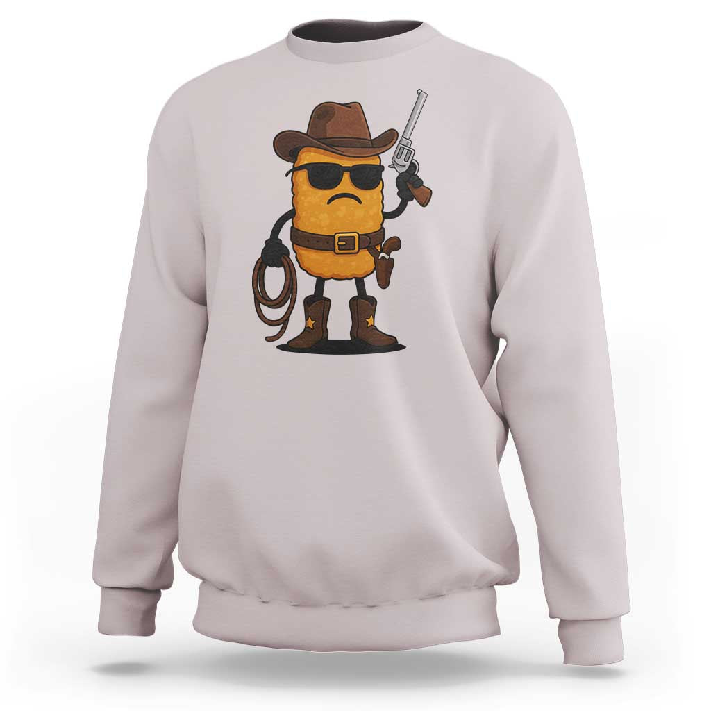 Cowboy Chicken Nugget Sweatshirt Funny Food Gift - Wonder Print Shop