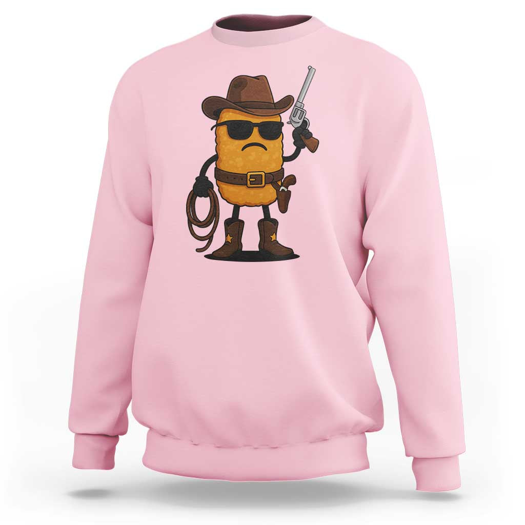 Cowboy Chicken Nugget Sweatshirt Funny Food Gift - Wonder Print Shop