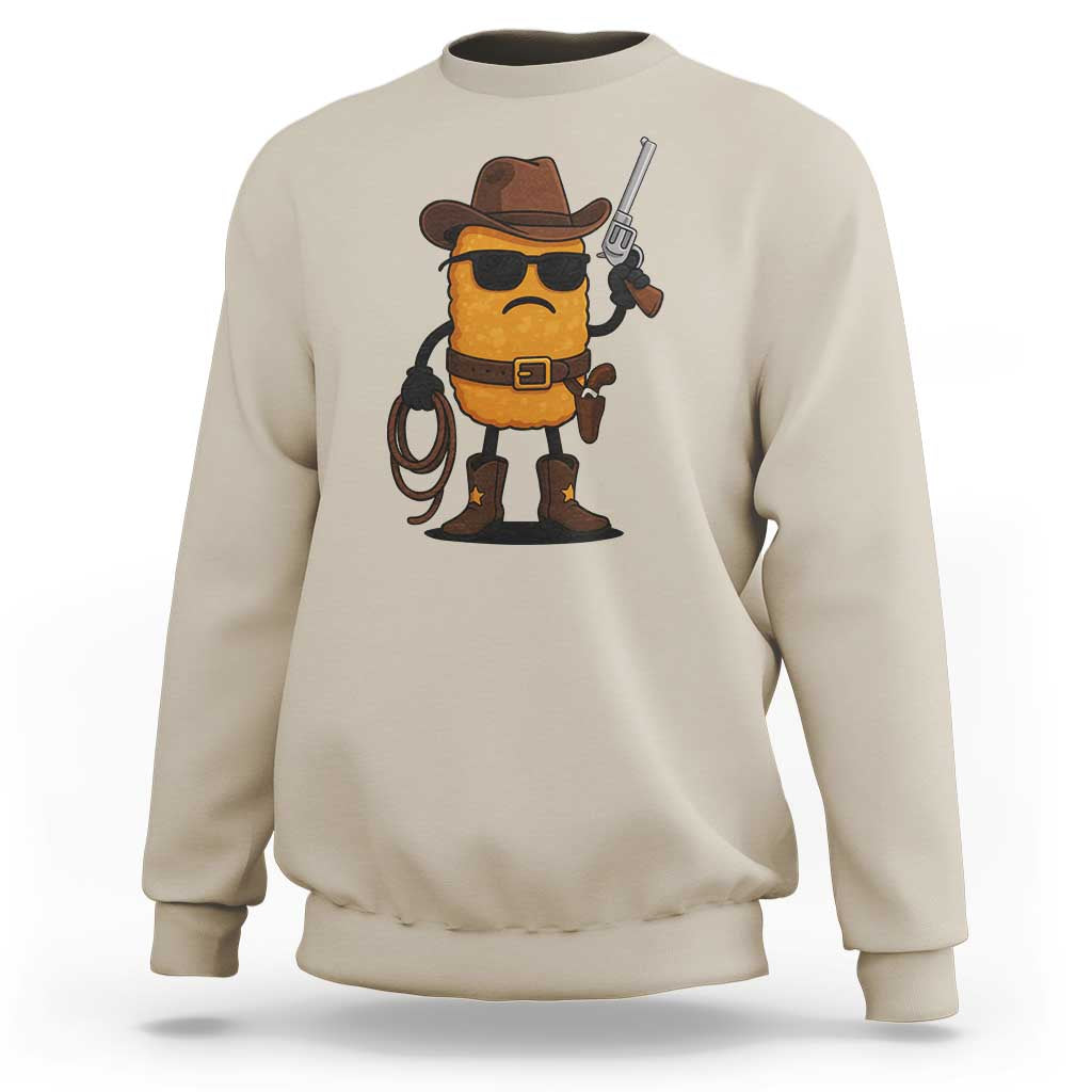 Cowboy Chicken Nugget Sweatshirt Funny Food Gift - Wonder Print Shop