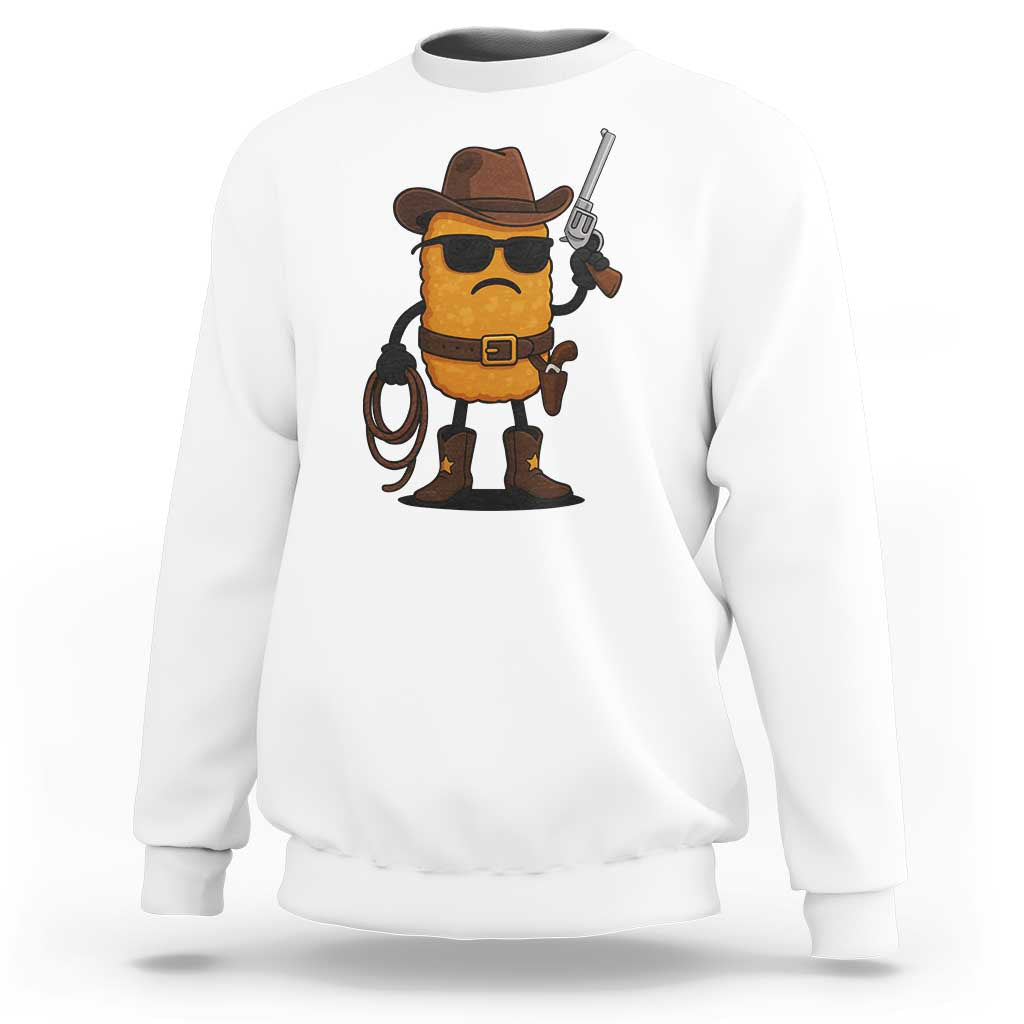 Cowboy Chicken Nugget Sweatshirt Funny Food Gift - Wonder Print Shop