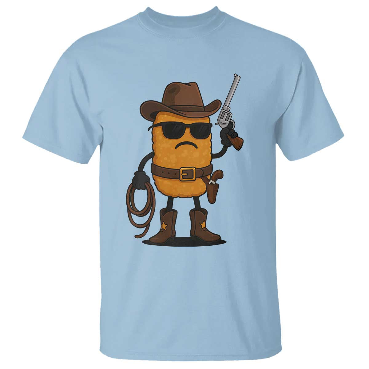 Cowboy Chicken Nugget T Shirt Funny Food Gift - Wonder Print Shop