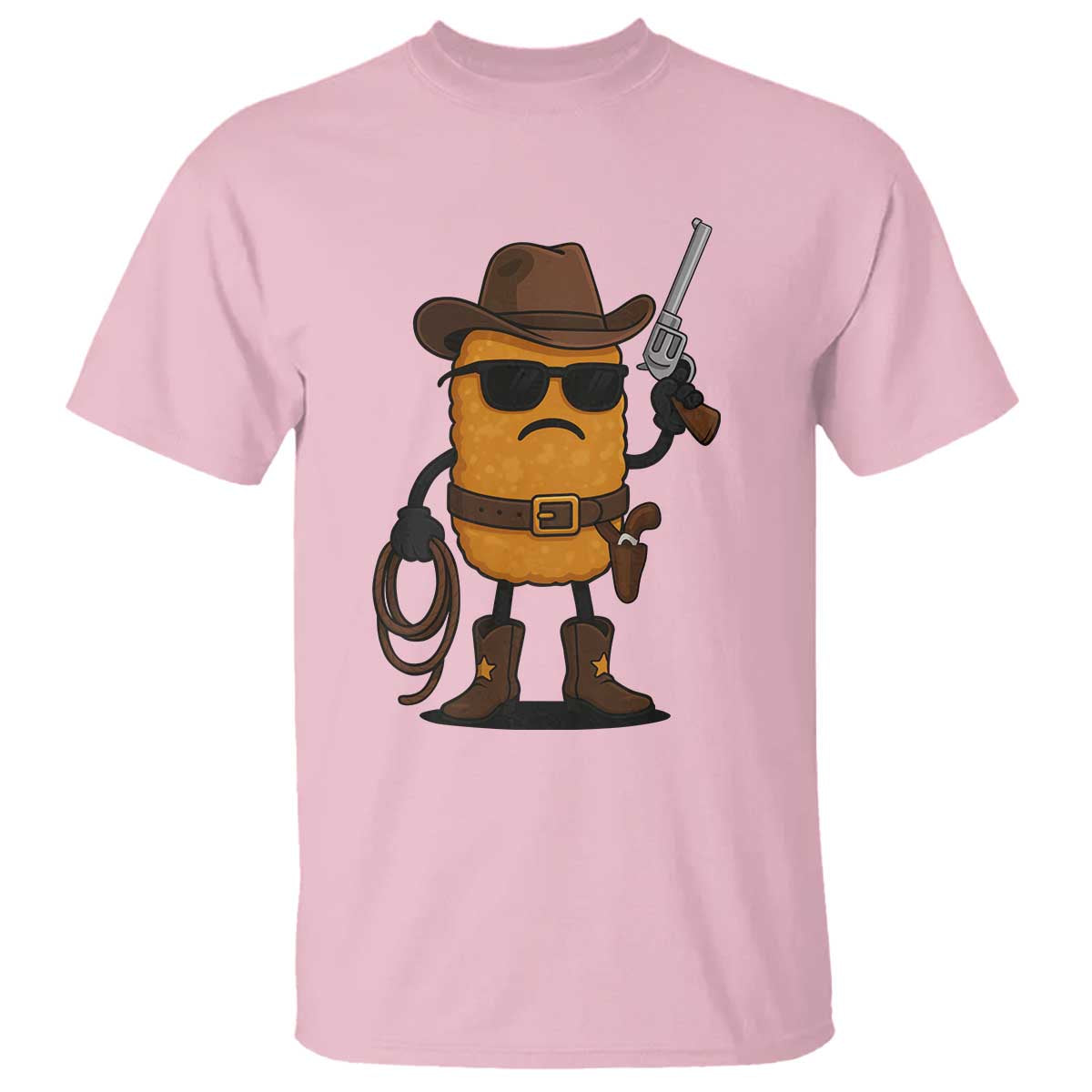 Cowboy Chicken Nugget T Shirt Funny Food Gift - Wonder Print Shop