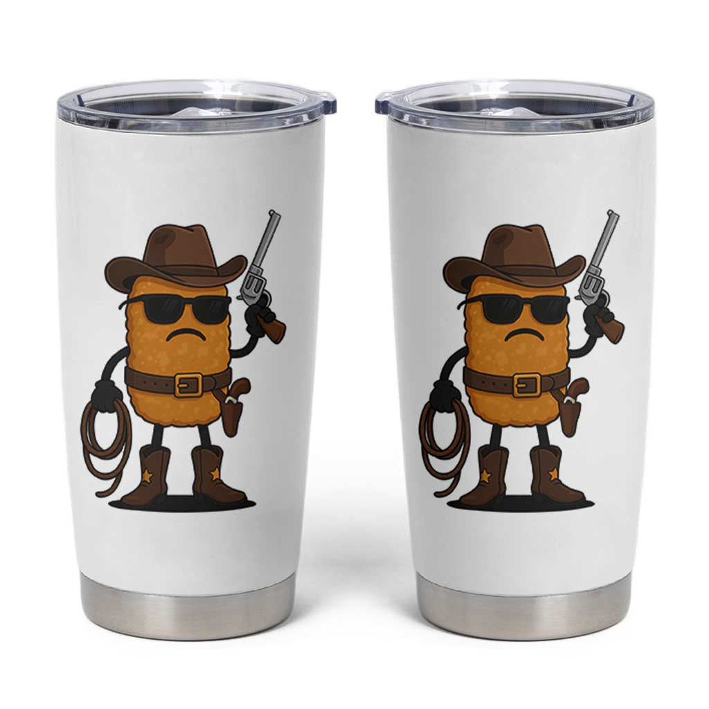 Cowboy Chicken Nugget Tumbler Cup Funny Food Gift