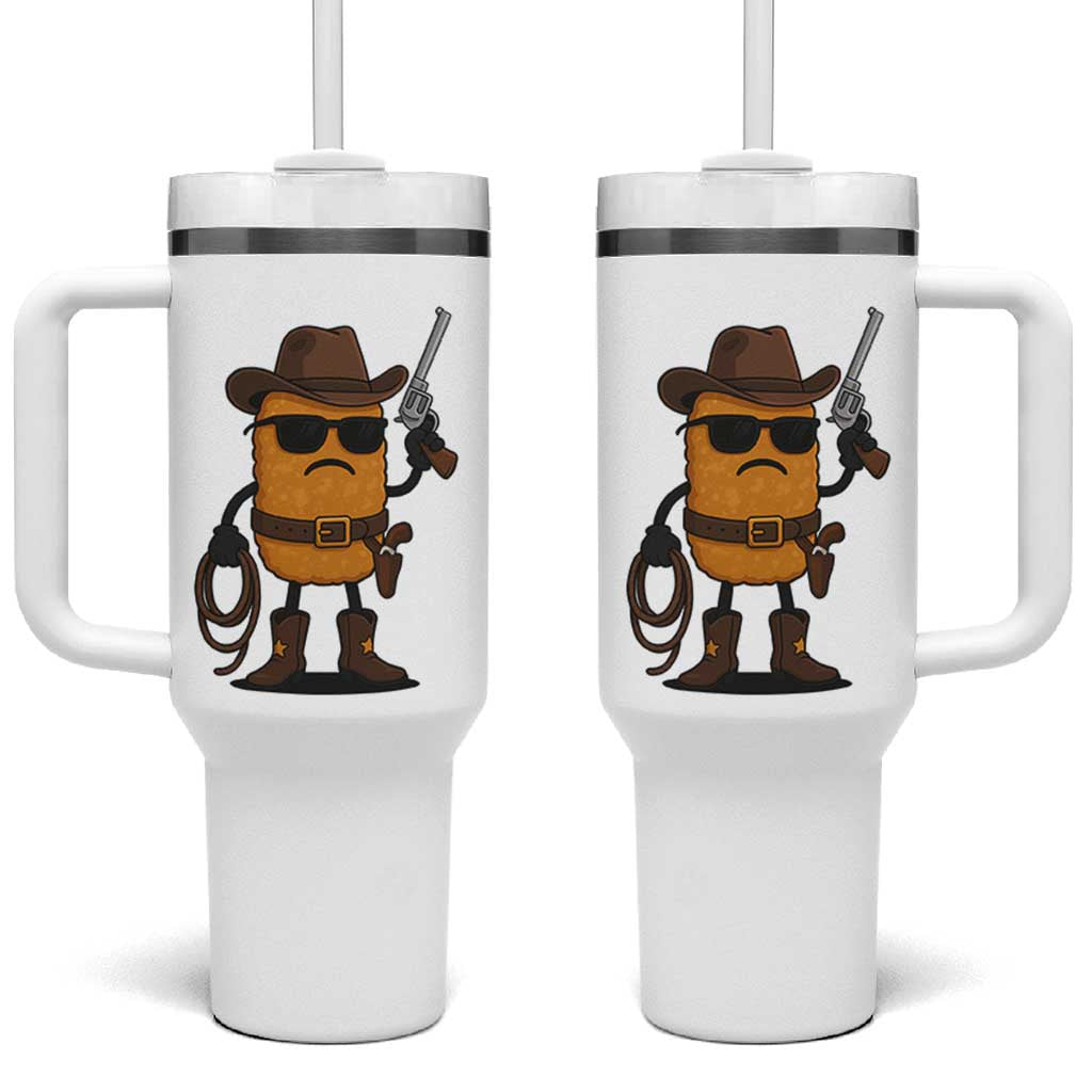 Cowboy Chicken Nugget Tumbler With Handle Funny Food Gift