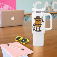 Cowboy Chicken Nugget Tumbler With Handle Funny Food Gift