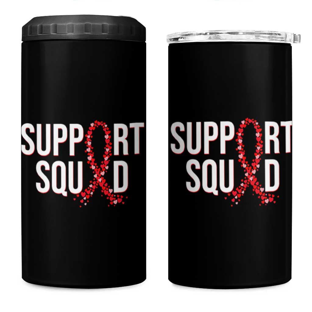HIV AIDS Awareness Fighter 4 in 1 Can Cooler Tumbler Support Squad Gift - Wonder Print Shop