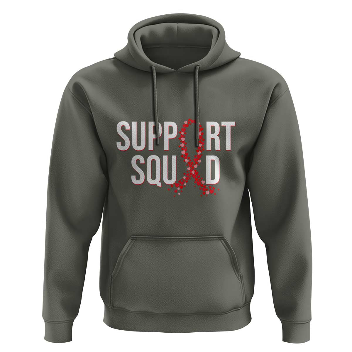 HIV AIDS Awareness Fighter Hoodie Support Squad Gift - Wonder Print Shop