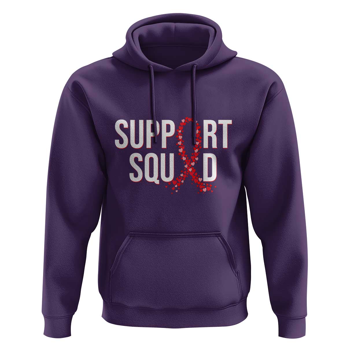 HIV AIDS Awareness Fighter Hoodie Support Squad Gift - Wonder Print Shop