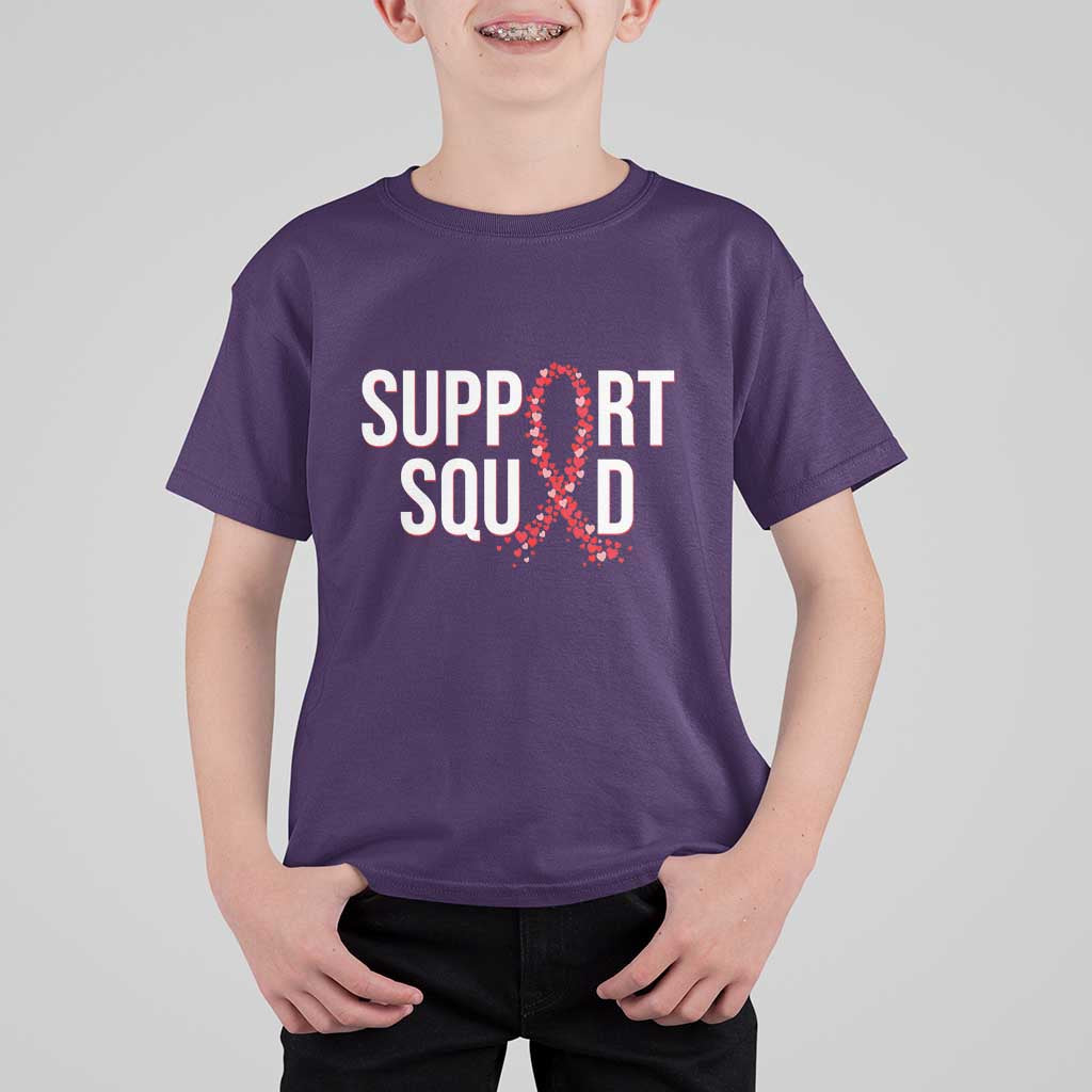 HIV AIDS Awareness Fighter T Shirt For Kid Support Squad Gift - Wonder Print Shop