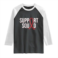 HIV AIDS Awareness Fighter Raglan Shirt Support Squad Gift - Wonder Print Shop