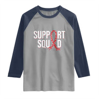 HIV AIDS Awareness Fighter Raglan Shirt Support Squad Gift - Wonder Print Shop