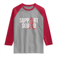 HIV AIDS Awareness Fighter Raglan Shirt Support Squad Gift - Wonder Print Shop