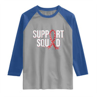 HIV AIDS Awareness Fighter Raglan Shirt Support Squad Gift - Wonder Print Shop