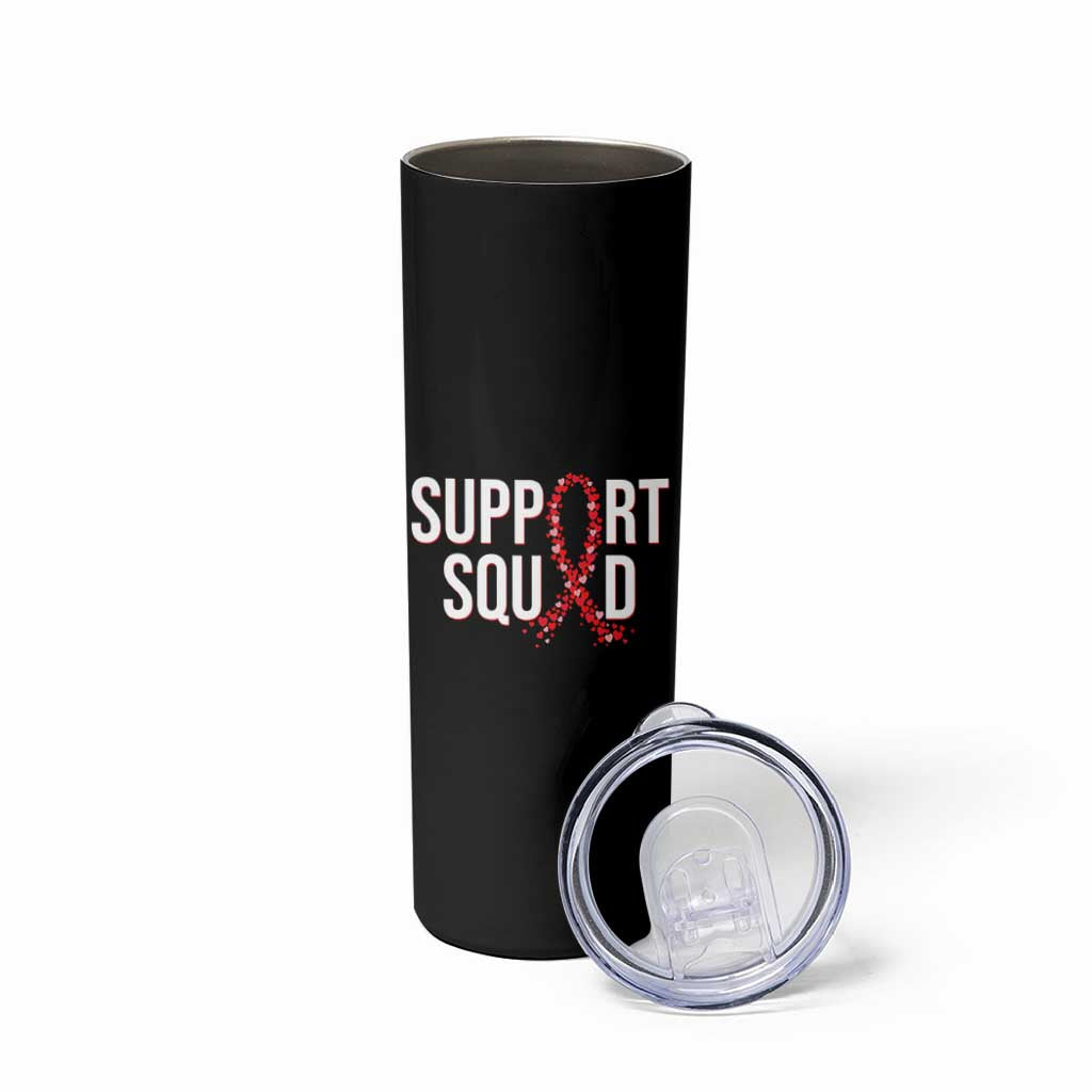 HIV AIDS Awareness Fighter Skinny Tumbler Support Squad Gift - Wonder Print Shop