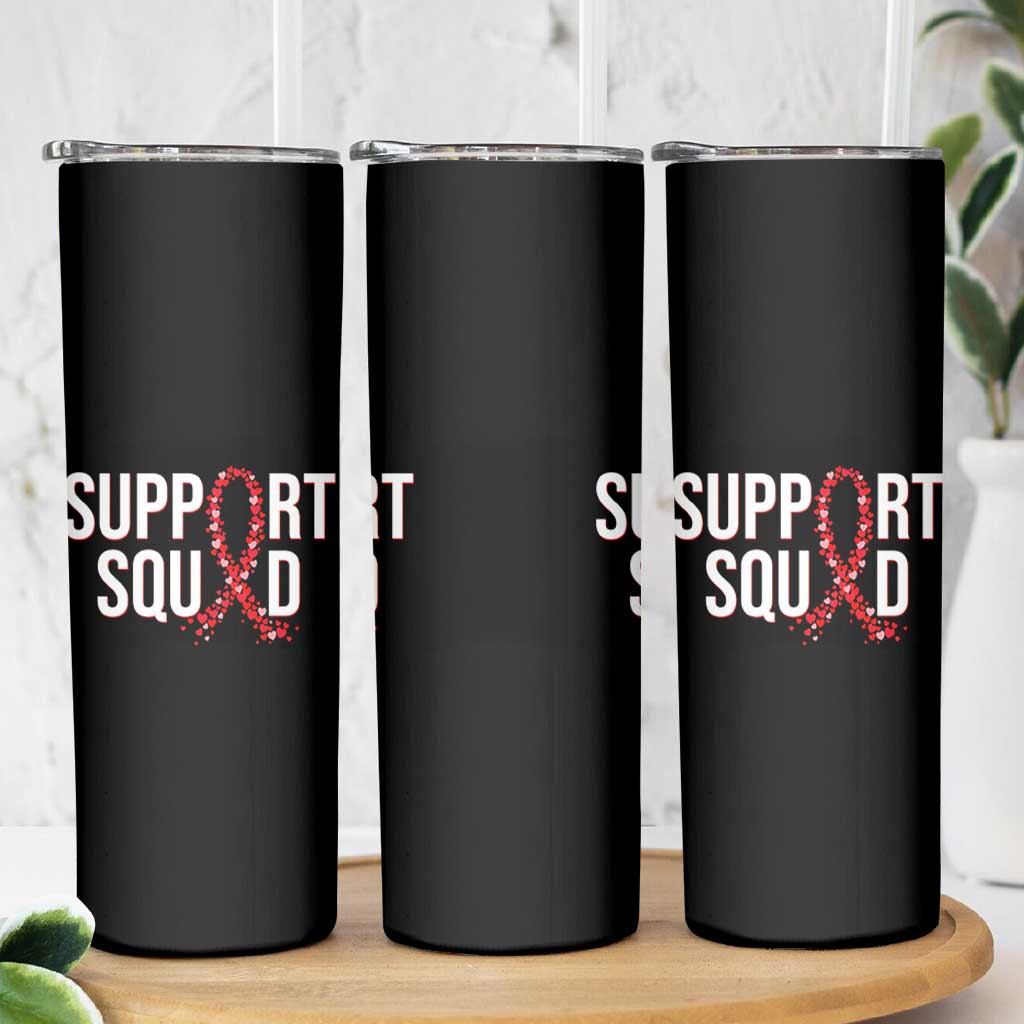 HIV AIDS Awareness Fighter Skinny Tumbler Support Squad Gift - Wonder Print Shop