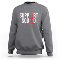 HIV AIDS Awareness Fighter Sweatshirt Support Squad Gift - Wonder Print Shop